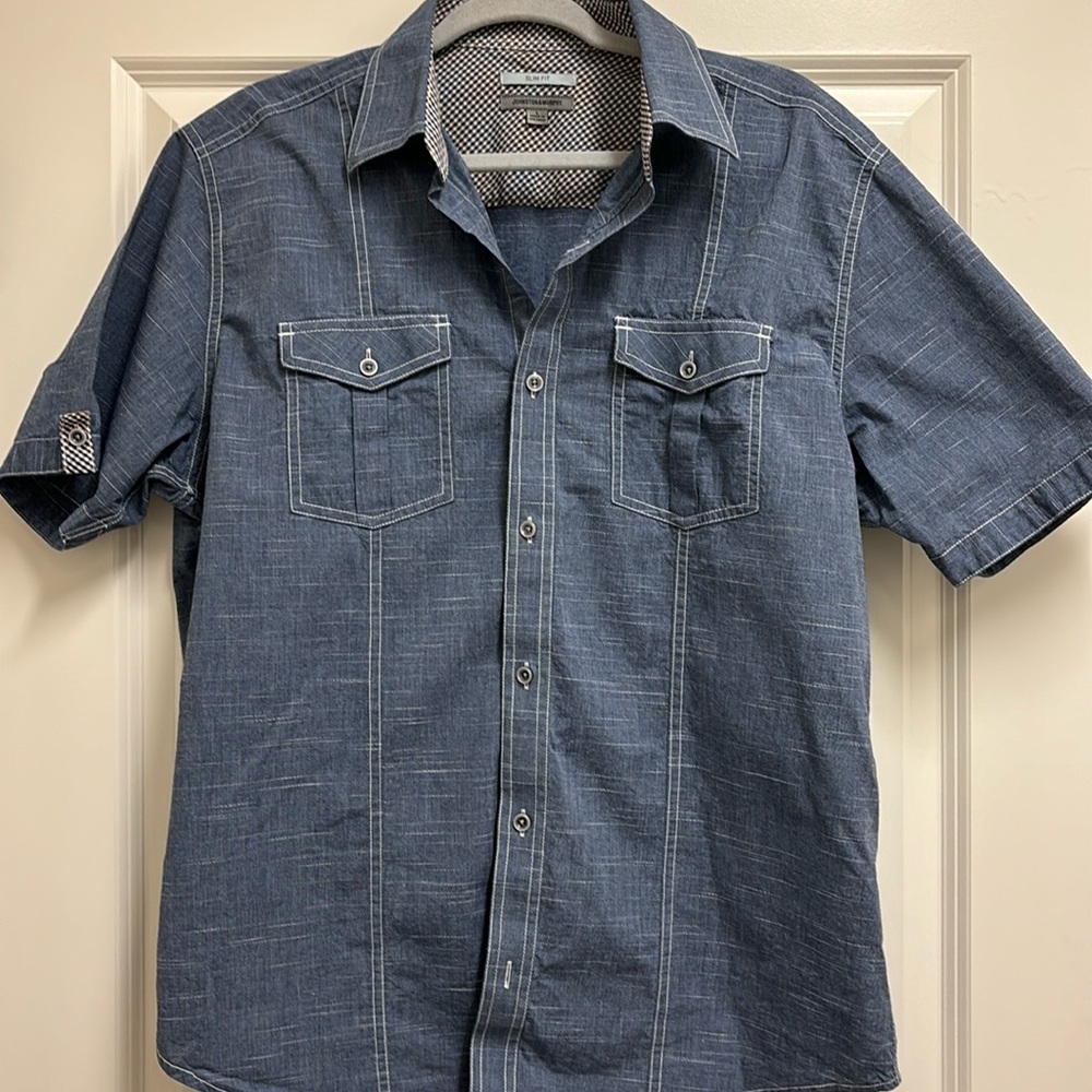 EUC JOHNSTON & MURPHY chambray shirt